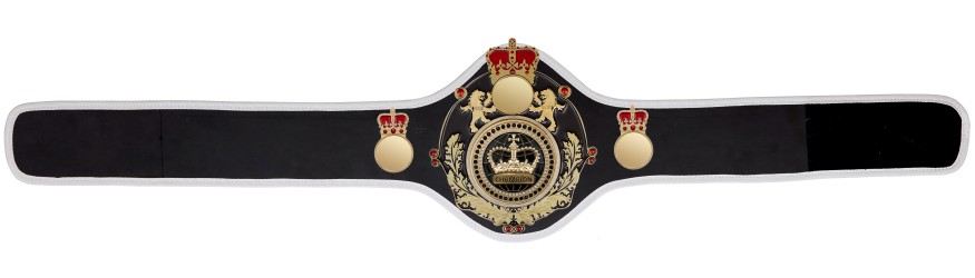 QUEENSBURY PRO LEATHER BLACK CHAMPION CROWN CHAMPIONSHIP BELT QUEEN/B/G/BLKGEM - AVAILABLE IN 10+ COLOURS